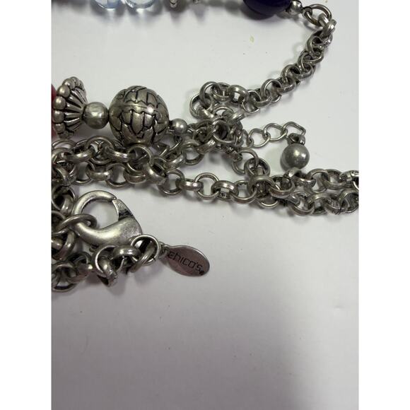 3 purple lavender statement bib flower floral bling enamel necklaces bundle lot - Picture 6 of 10